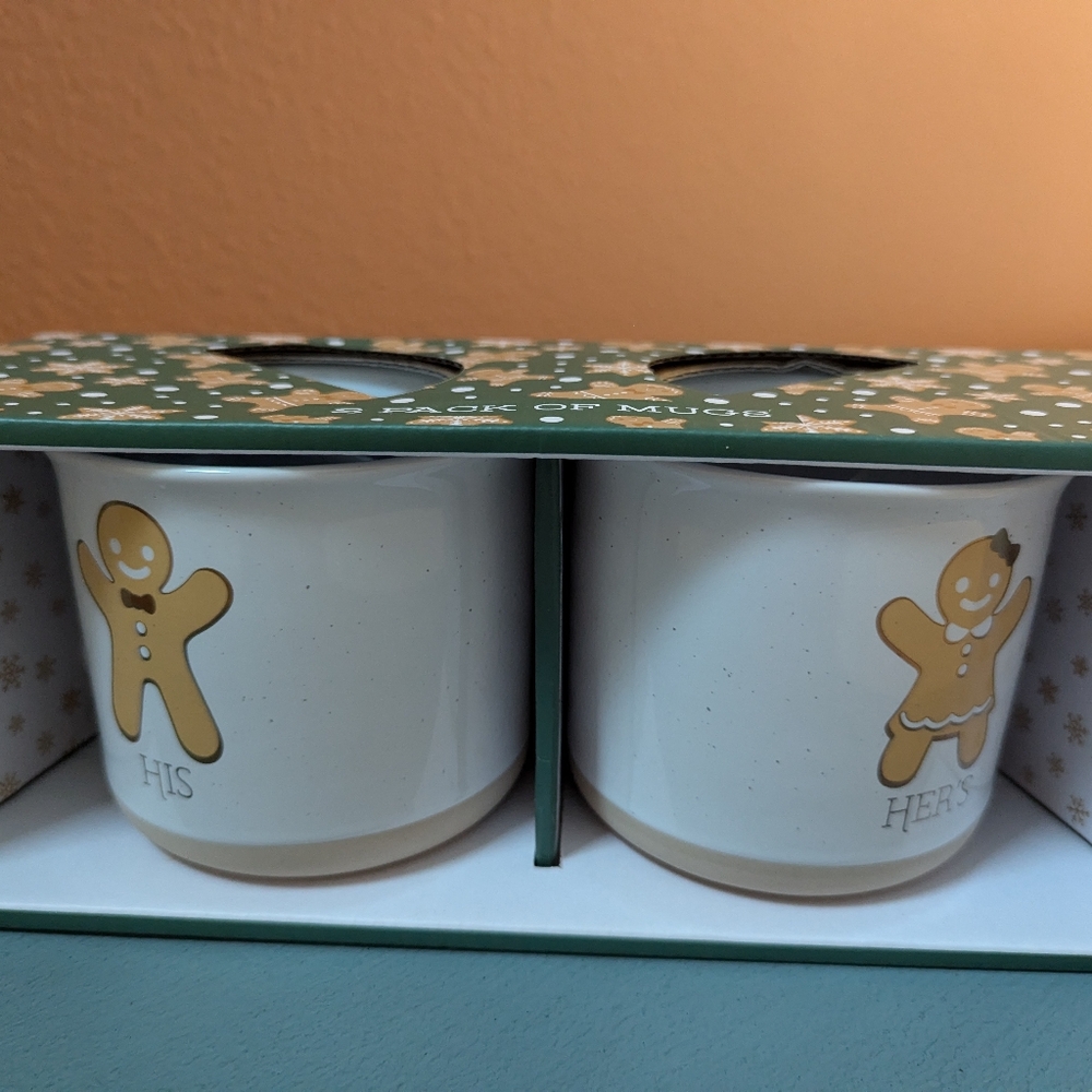 Gingerbread holiday mugs his and hers new